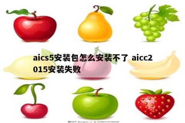 aics5安装包怎么安装不了 aicc2015安装失败