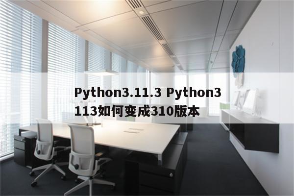 Python3.11.3 Python3113如何变成310版本