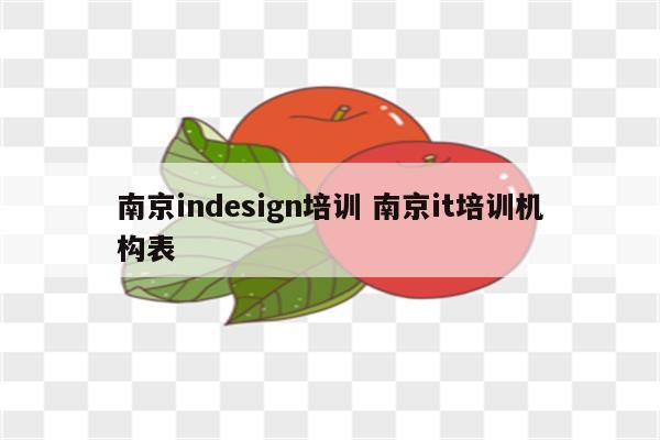 南京indesign培训 南京it培训机构表