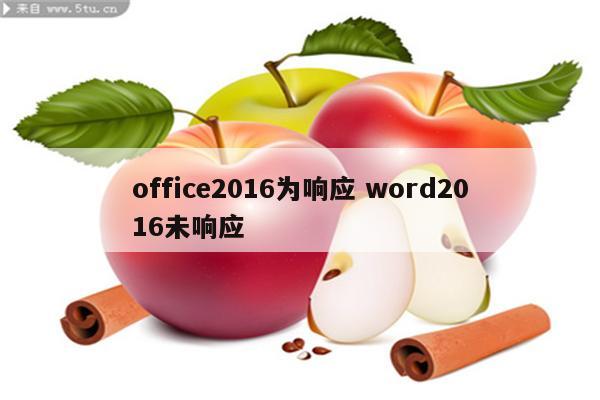 office2016为响应 word2016未响应