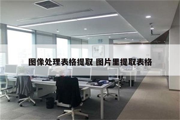 图像处理表格提取 图片里提取表格