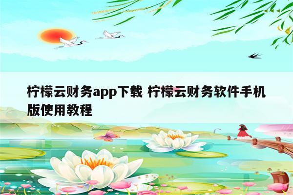 柠檬云财务app下载 柠檬云财务软件手机版使用教程