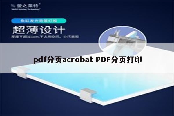 pdf分页acrobat PDF分页打印