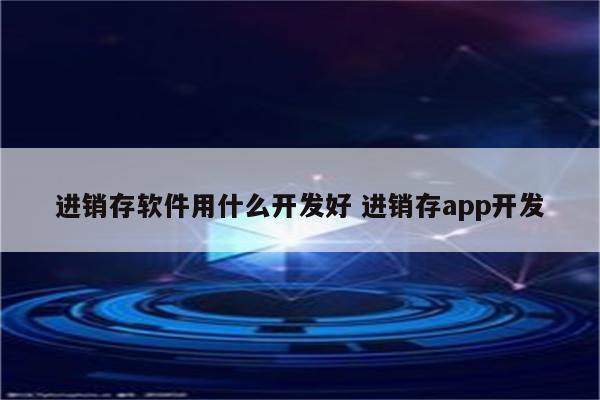 进销存软件用什么开发好 进销存app开发