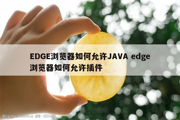 EDGE浏览器如何允许JAVA edge浏览器如何允许插件