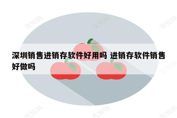 深圳销售进销存软件好用吗 进销存软件销售好做吗