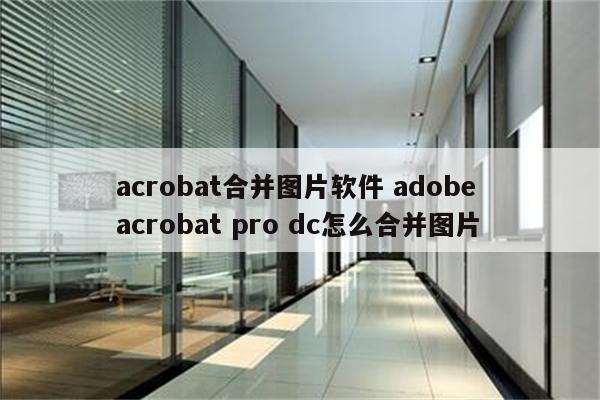 acrobat合并图片软件 adobe acrobat pro dc怎么合并图片