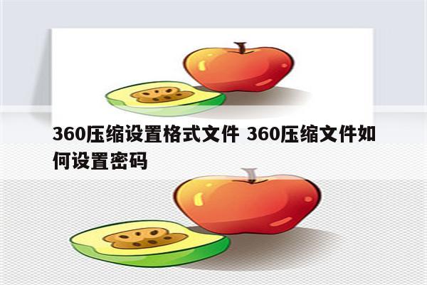 360压缩设置格式文件 360压缩文件如何设置密码