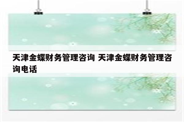 天津金蝶财务管理咨询 天津金蝶财务管理咨询电话