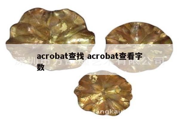 acrobat查找 acrobat查看字数