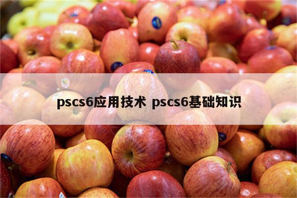 pscs6应用技术 pscs6基础知识