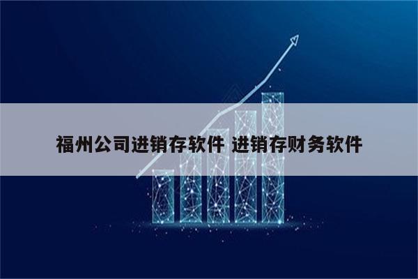 福州公司进销存软件 进销存财务软件