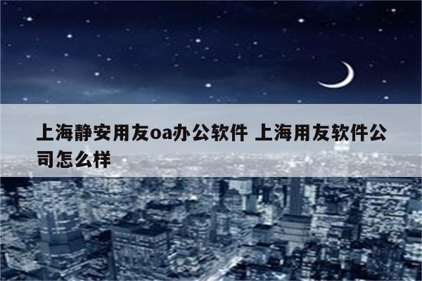 上海静安用友oa办公软件 上海用友软件公司怎么样