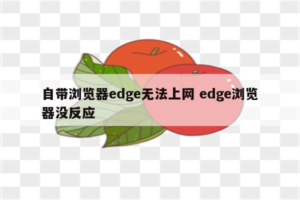 自带浏览器edge无法上网 edge浏览器没反应