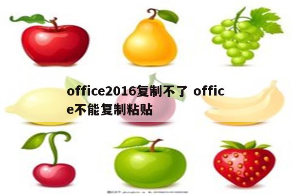 office2016复制不了 office不能复制粘贴