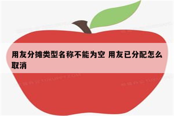 用友分摊类型名称不能为空 用友已分配怎么取消