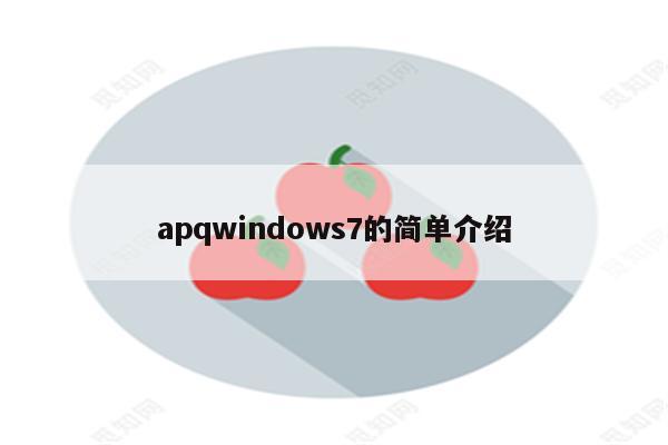 apqwindows7的简单介绍