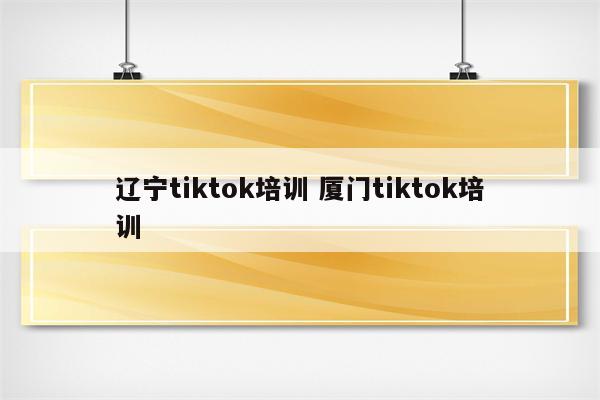 辽宁tiktok培训 厦门tiktok培训