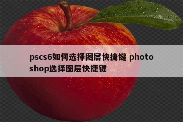 pscs6如何选择图层快捷键 photoshop选择图层快捷键