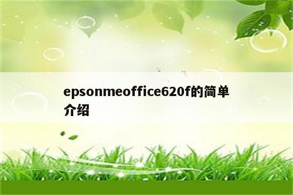 epsonmeoffice620f的简单介绍