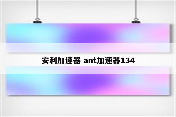 安利加速器 ant加速器134