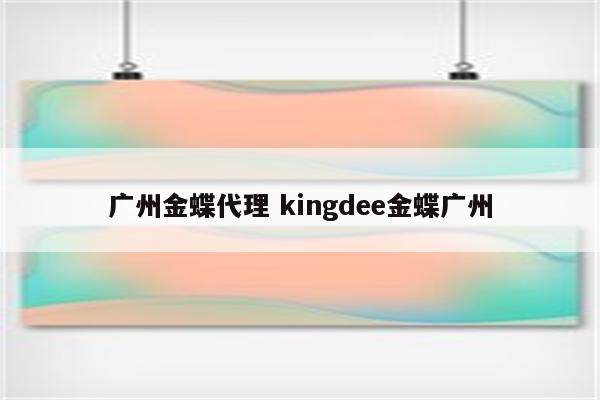 广州金蝶代理 kingdee金蝶广州