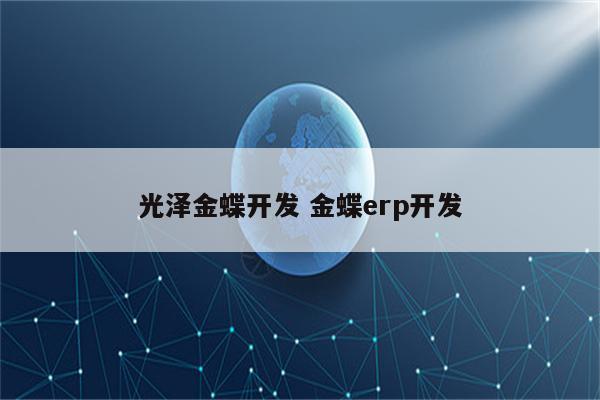 光泽金蝶开发 金蝶erp开发