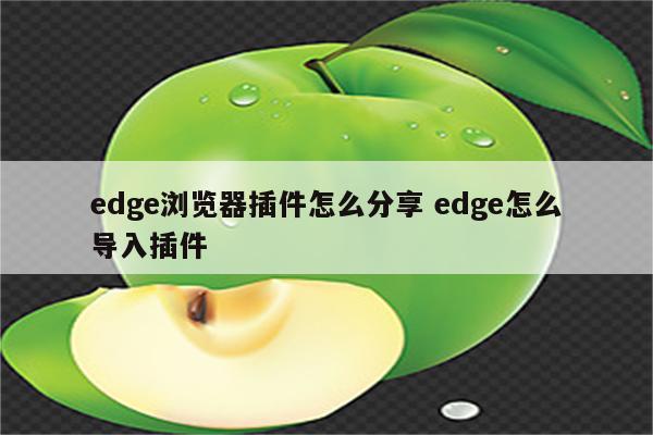 edge浏览器插件怎么分享 edge怎么导入插件