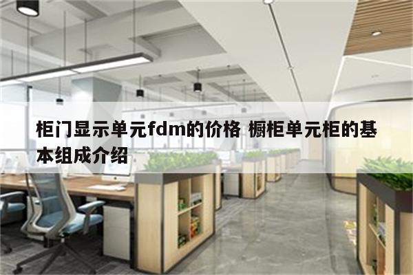 柜门显示单元fdm的价格 橱柜单元柜的基本组成介绍