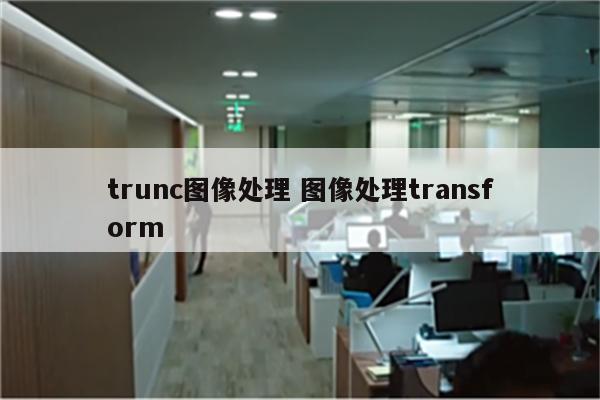 trunc图像处理 图像处理transform