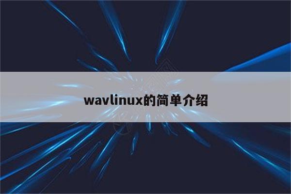 wavlinux的简单介绍