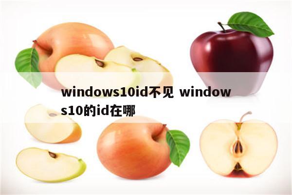 windows10id不见 windows10的id在哪