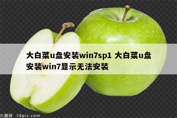 大白菜u盘安装win7sp1 大白菜u盘安装win7显示无法安装
