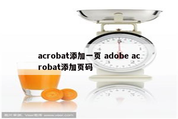 acrobat添加一页 adobe acrobat添加页码