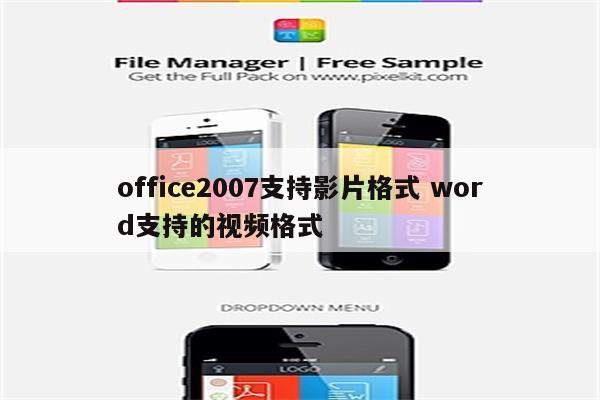 office2007支持影片格式 word支持的视频格式