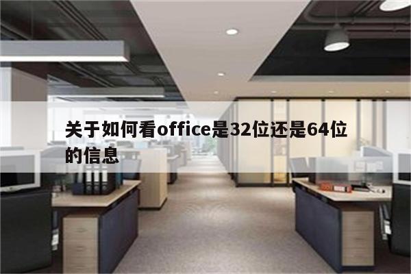 关于如何看office是32位还是64位的信息