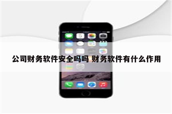 公司财务软件安全吗吗 财务软件有什么作用