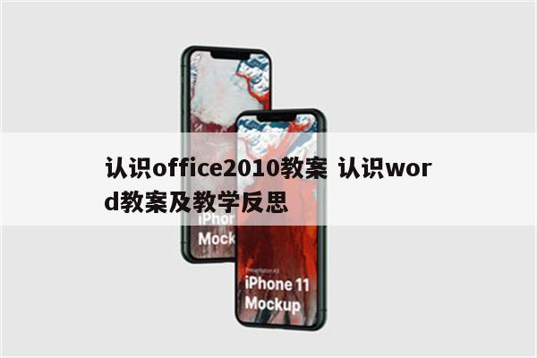 认识office2010教案 认识word教案及教学反思