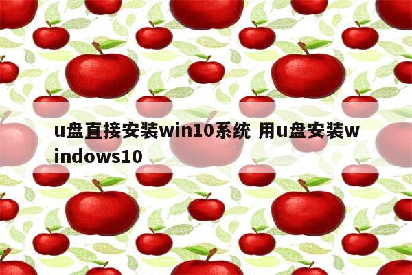 u盘直接安装win10系统 用u盘安装windows10