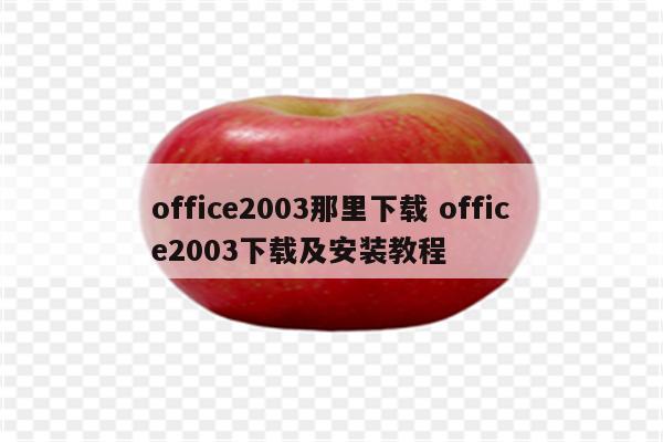 office2003那里下载 office2003下载及安装教程