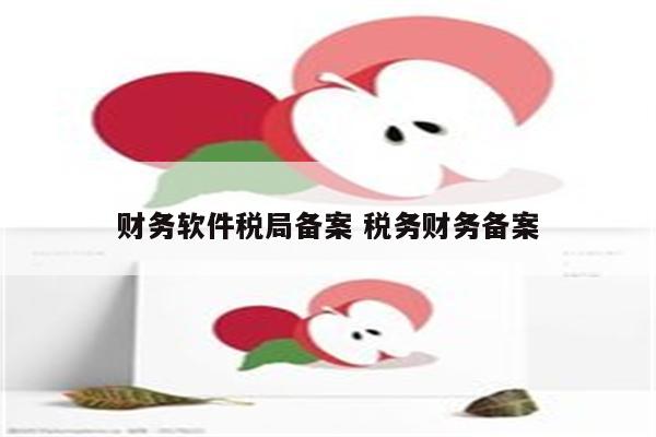财务软件税局备案 税务财务备案