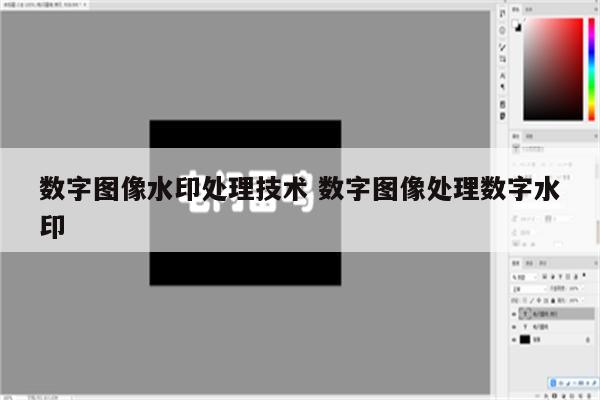 数字图像水印处理技术 数字图像处理数字水印