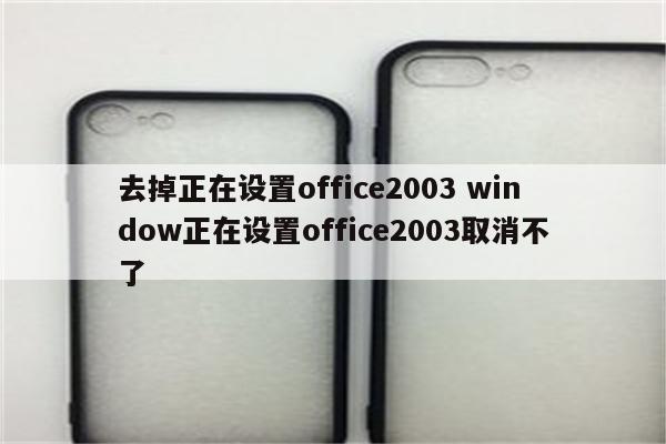 去掉正在设置office2003 window正在设置office2003取消不了