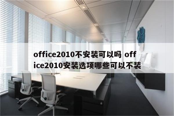 office2010不安装可以吗 office2010安装选项哪些可以不装