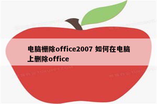 电脑栅除office2007 如何在电脑上删除office