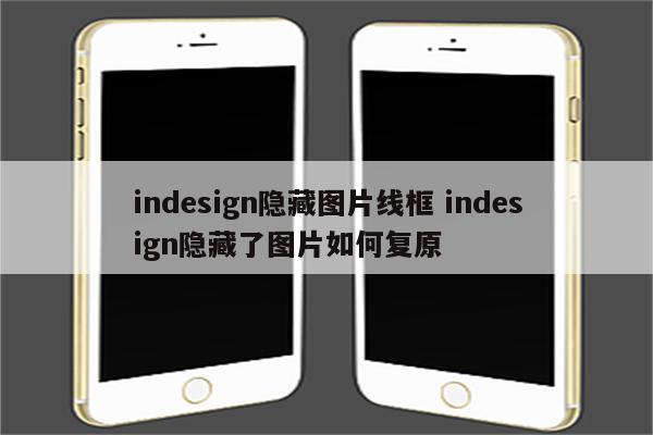 indesign隐藏图片线框 indesign隐藏了图片如何复原