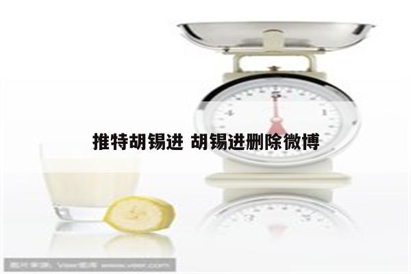 推特胡锡进 胡锡进删除微博