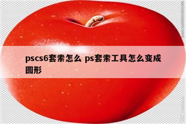 详细阅读:pscs6套索怎么 ps套索工具怎么变成圆形 pscs6套索怎么 ps套索工具怎么变成圆形