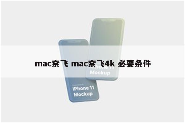 mac奈飞 mac奈飞4k 必要条件