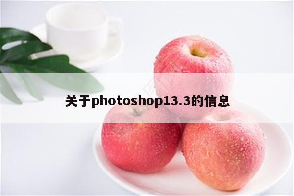 关于photoshop13.3的信息